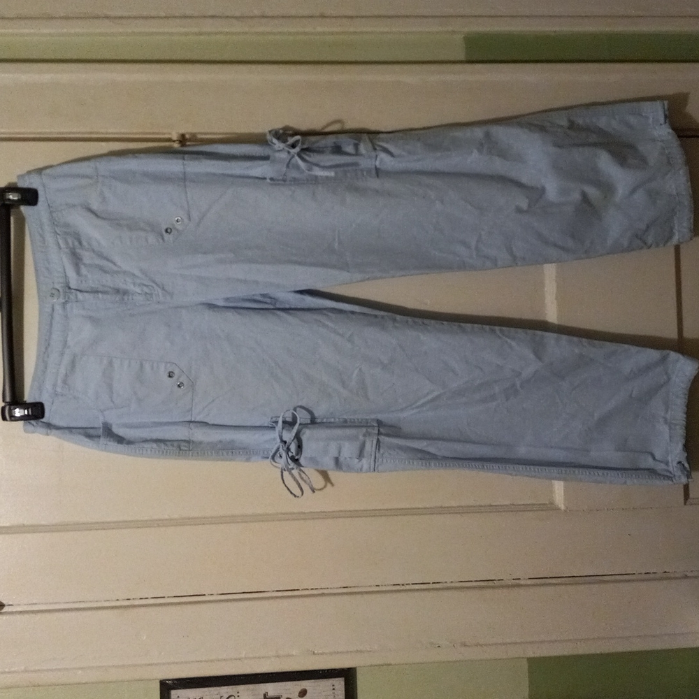 Carolina Blues, Textured Designed Dock Pants, Sky Blue, Sz 12